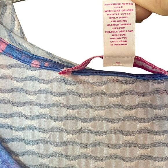 Leoma Lovegrove L Blue Large Colorful Sea Turtle Hoodie Beach Swim Cover Dress - Picture 7 of 7